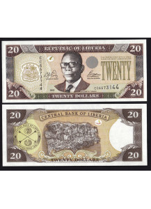 Liberia 20 Dollari 2003 fior di stampa